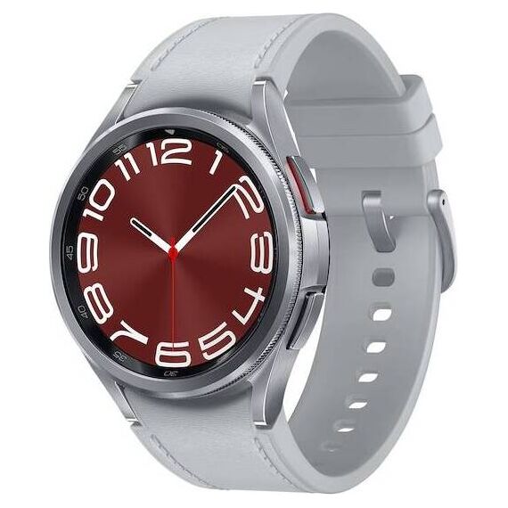 Samsung Galaxy Watch6 Classic • 43 мм • Silver • Bluetooth / Wi-Fi, Размер: 43 мм, Цвет: Silver, Тип ремешка: Sport, Цвет ремешка: Silver, Размер ремешка: S/M, Подключение часов: Bluetooth / Wi-Fi