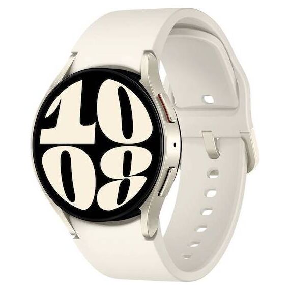Samsung Galaxy Watch6 • 40 мм • Gold • Bluetooth / Wi-Fi + 4G LTE, Размер: 40 мм, Цвет: Gold, Тип ремешка: Sport, Цвет ремешка: Cream, Размер ремешка: S/M, Подключение часов: Bluetooth / Wi-Fi + 4G LTE